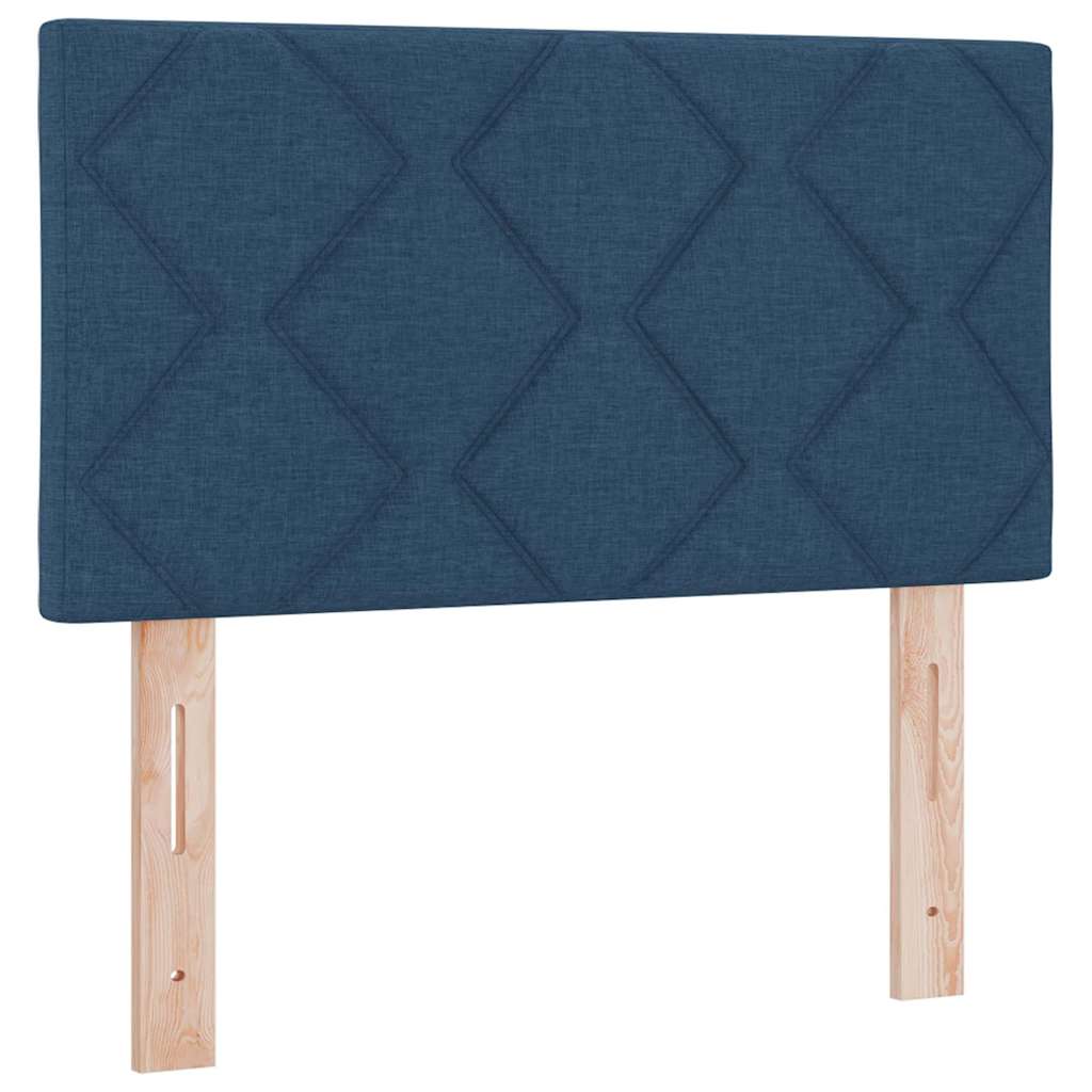 Headboard with LED Strip Lights Adjustable Blue 180 cm Fabric